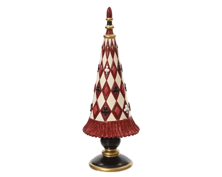 Boom polyresin L10b10h28cm rood