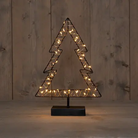 Boom zwart met verlichting 24 x 35,5 cm - afbeelding 2