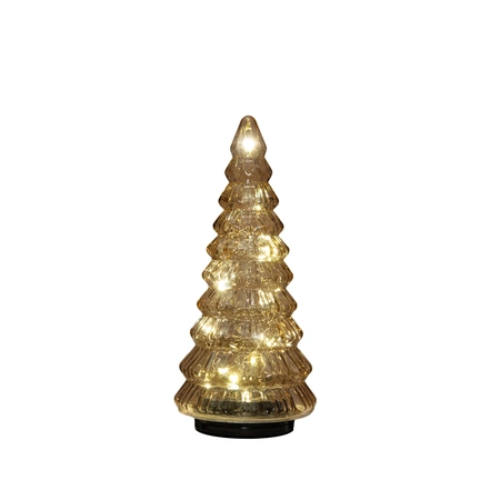 Boompje glas draaiend 30cm amber - afbeelding 1