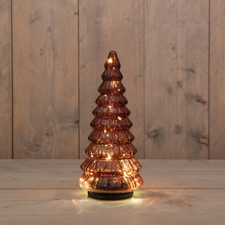Boompje glas draaiend 30cm bordeaux - afbeelding 2