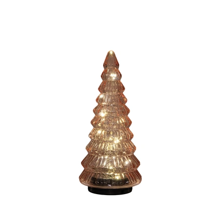 Boompje glas draaiend 30cm roze - afbeelding 1