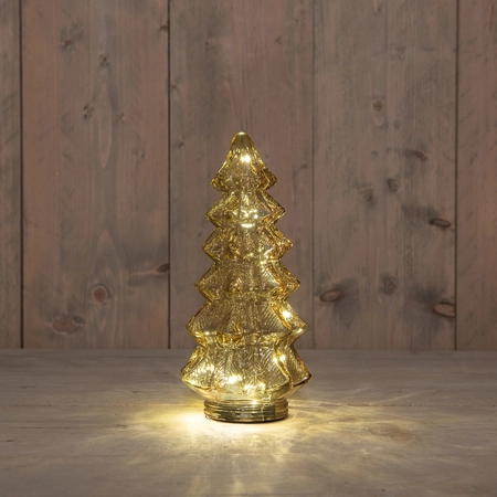 Boompje glas led 26x13.5cm amber - afbeelding 2