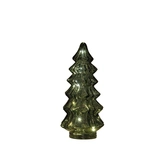 Boompje glas led 26x13.5cm groen