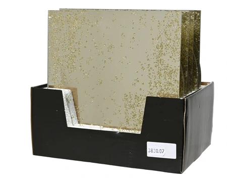 Bord glas d20h0.4cm goud a2 - afbeelding 2