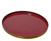 Bord ijzer d35h2cm donker roze - afbeelding 1