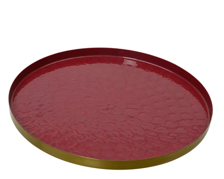 Bord ijzer d48h2cm donker roze - afbeelding 1