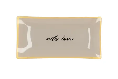 Bord Rechthoekig With Love 20X10X2cm