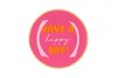 Bord Rond Have A Happy Day! 18X18X2cm