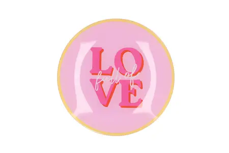 Bord Rond Love 18X18X2cm