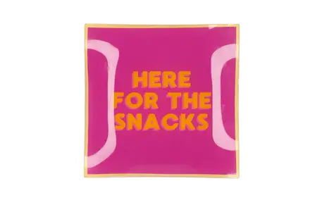 Bord Square Here For The Snacks 18X18X2cm