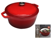 Braadpan gietijzer rood Ø24cm 4,5L
