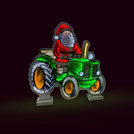 Brightside Infinity light Day&Night Kerstman op tractor B 40 x H 40 cm - afbeelding 1