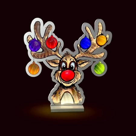 Brightside Infinity light Day&Night Rudolf B 38 x H 40 cm - afbeelding 1