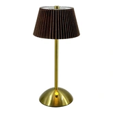 Brightside Tafellamp bruin/goud oplaadbaar - Ø 15 x H 30 cm
