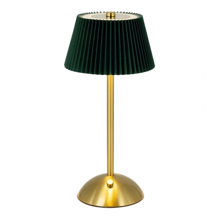 Brightside Tafellamp groen/goud oplaadbaar - Ø 15 x H 30 cm
