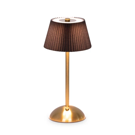Brightside Tafellamp zwart/goud oplaadbaar - D 15 x H 30 cm