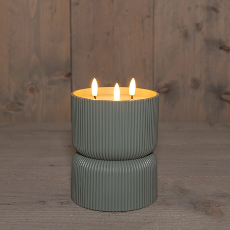 Buitenkaars 3D LED 17.5x13cm olijf