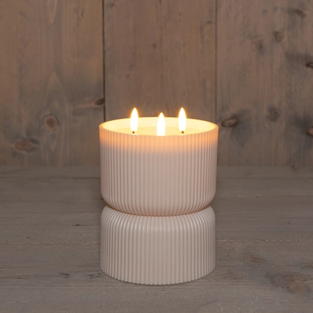 Buitenkaars 3D LED 17.5x13cm zand