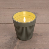 Buitenkaars in pot 11x11x11cm olijf