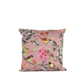 Buitenkussen vogel 45x45cm roze