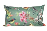 Buitenkussen vogels 50x30cm groen