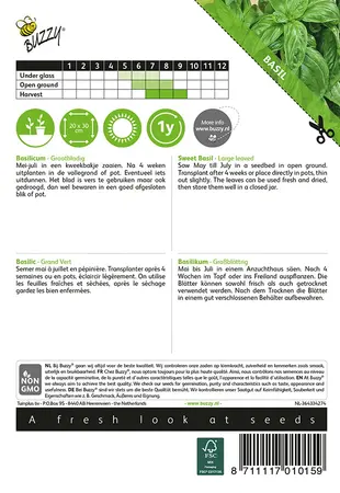 Buzzy® Basilicum Grootbladig - afbeelding 2