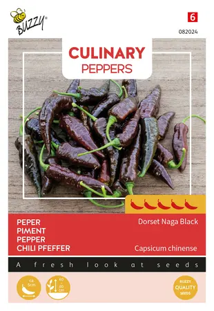 Buzzy® Culinary Peppers Dorset Naga Black - afbeelding 1