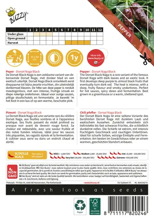 Buzzy® Culinary Peppers Dorset Naga Black - afbeelding 2