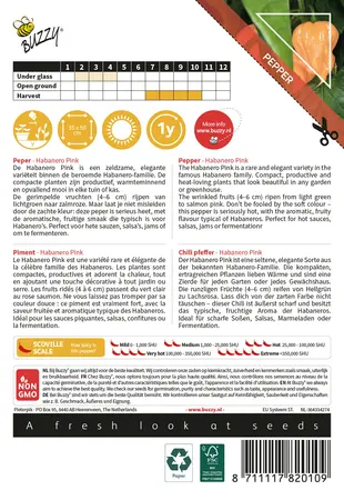 Buzzy® Culinary Peppers Habanero Pink - afbeelding 2