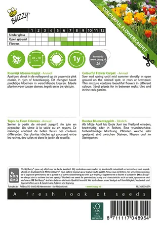 Buzzy® Kleurrijk bloementapijt Annual - afbeelding 2