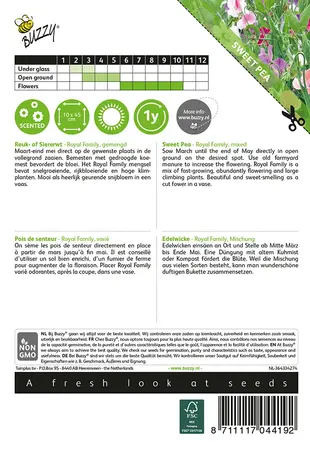 Buzzy® Lathyrus, Reuk- of siererwt Royal Family gemengd - afbeelding 2