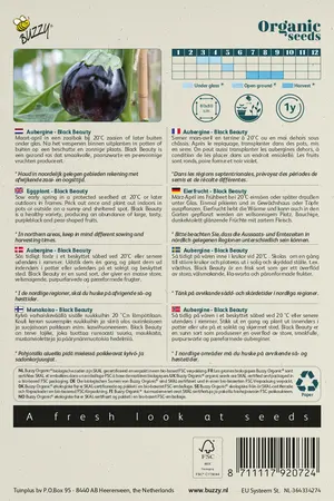 Buzzy® Organic Aubergine Black Beauty (BIO) - afbeelding 2