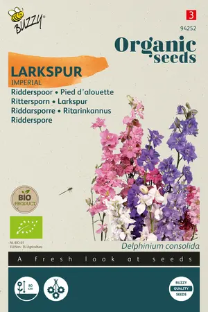 Buzzy® Organic Delphinium, Ridderspoor Imperial (BIO) - afbeelding 1