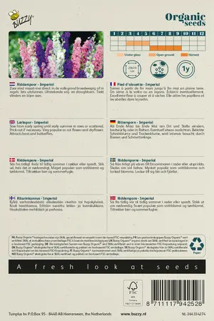 Buzzy® Organic Delphinium, Ridderspoor Imperial (BIO) - afbeelding 2