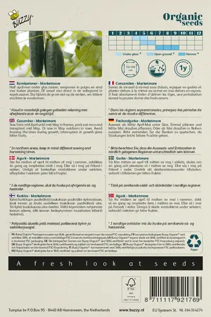 Buzzy® Organic Komkommer Marketmore  (BIO) - afbeelding 2