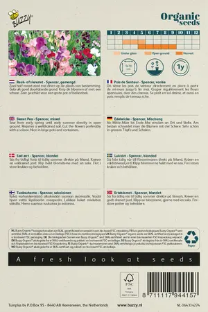 Buzzy® Organic Lathyrus, Reuk- of Siererwt Spencer (BIO) - afbeelding 2