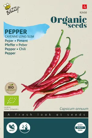 Buzzy® Organic Peper Cayenne long slim (BIO) - afbeelding 1
