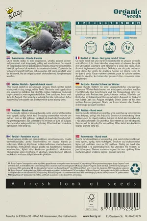 Buzzy® Organic Rammenas Ronde Zwarte (BIO) - afbeelding 2