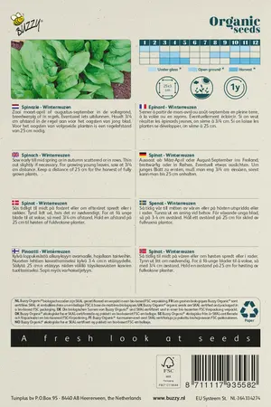 Buzzy® Organic Spinazie Winterreuzen (BIO) - afbeelding 2