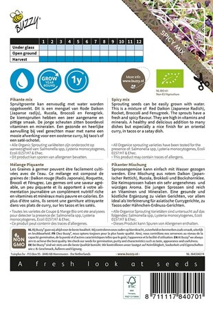Buzzy® Organic Sprouting Salademengsel pikant (BIO) - afbeelding 2