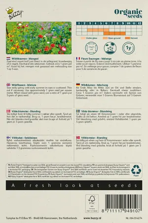 Buzzy® Organic Wildbloemen mengsel  (BIO) - afbeelding 2