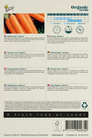 Buzzy® Organic Zomerwortelen Nantes 2  (BIO) - afbeelding 2