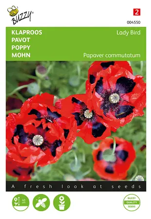 Buzzy® Papaver, Klaproos Lady Bird - afbeelding 1