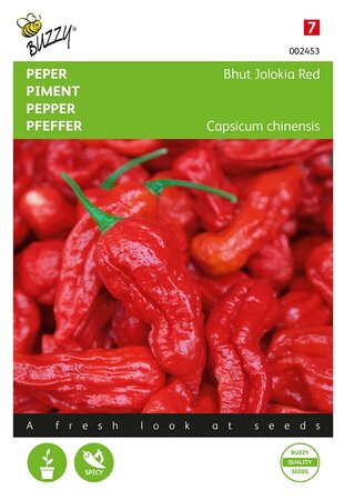 Buzzy® Peper Bhut Jolokia Red - afbeelding 1