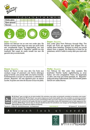 Buzzy® Peper Biquinho - afbeelding 2