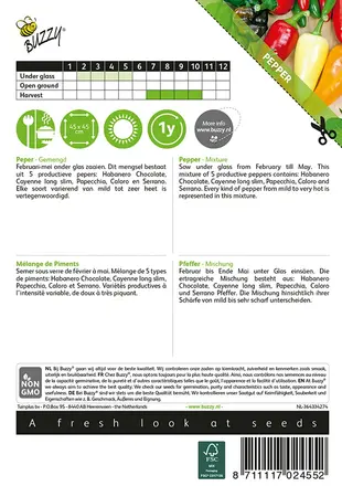 Buzzy® Peper Mixed 5 soorten - afbeelding 2