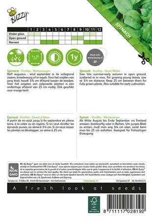 Buzzy® Spinazie Winterreuzen, 25g - afbeelding 2