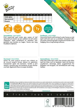 Buzzy® Sunny Flowers, Zonnebloem Henri Wilde - afbeelding 2