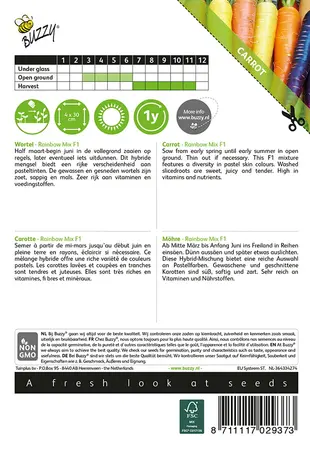 Buzzy® Wortel Rainbow F1 - afbeelding 2