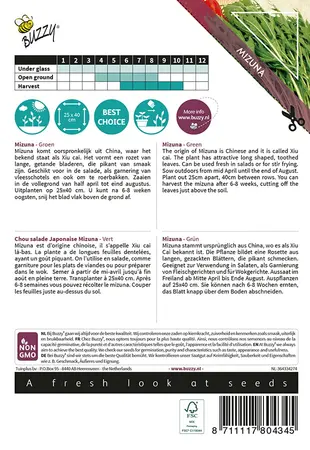 Buzzy® Xotica Mizuna, Japanse salade - afbeelding 2